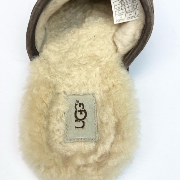 UGG Australia Classic Scuff Shearling Men’s Size 9 Slippers Brown Fur Lined 5776